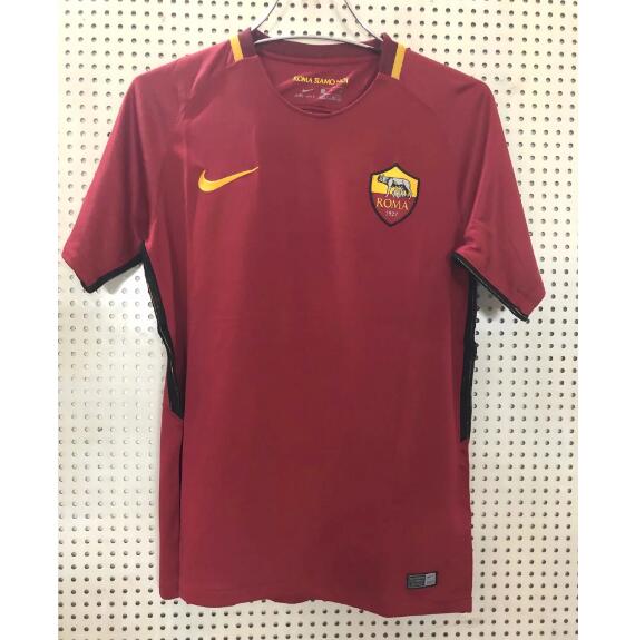 2017-18 Roma Retro Home Kit Soccer Jersey